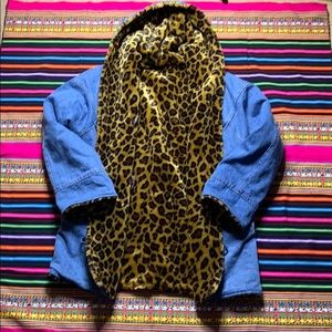 Reversible denim oversized jacket